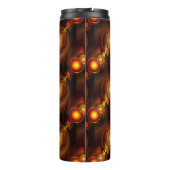 Goud Moderne Boho Elegante Abstracte Kunstpatroon Thermosbeker (Achterkant)