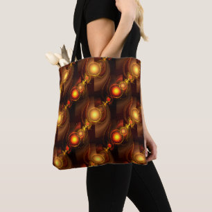 Goud Moderne Boho Elegante Abstracte Kunstpatroon Tote Bag