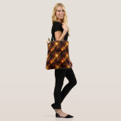 Goud Moderne Boho Elegante Abstracte Kunstpatroon Tote Bag (Op model)
