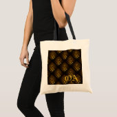 Goud Moderne Boho Elegante Abstracte Kunstpatroon Tote Bag (Voorkant (product))