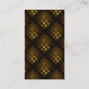 Goud Moderne Boho Elegante Abstracte Kunstpatroon  Visitekaartje