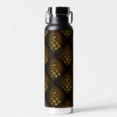 Goud Moderne Boho Elegante Abstracte Kunstpatroon  Waterfles (Voorkant)