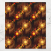 Goud Moderne Boho Elegante Abstracte Kunstpatroon  Wijn Etiket (Enkel label)