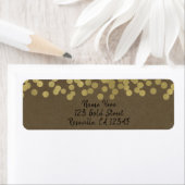 Goud Moderne Chic Rustieke Kraft Chic Bruiloft Etiket (Insitu)