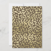 Goud Moderne Chic Rustieke Kraft Chic Bruiloft Kaart (Achterkant)