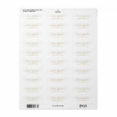 Goud moderne eenvoudige elegante script retouradre etiket (Full Sheet)