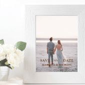 Goud Moderne Foto Bruiloft Save The Date Magnet