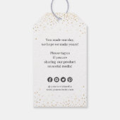 Goud Moderne kalligrafie business dank u Cadeaulabel (Achterkant)