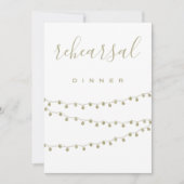 Goud-moderne lampen repetitief diner uitnodigingen (Voorkant)