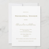 Goud-moderne lampen repetitief diner uitnodigingen (Achterkant)