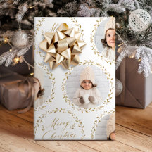 Goud Moderne Script Prettig Kerstmis Familie 6 fot