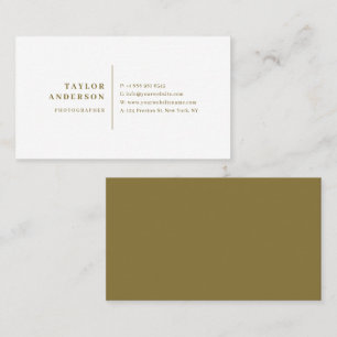 Goud Moderne Serif Typografie Minimalist Visitekaartje