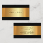 Goud Moderne Trendy Fashionable Glamoureuze Visitekaartje (Voorkant / Achterkant)