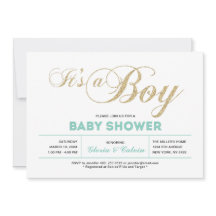 Goud | Moderne typografie Het is een Baby shower v