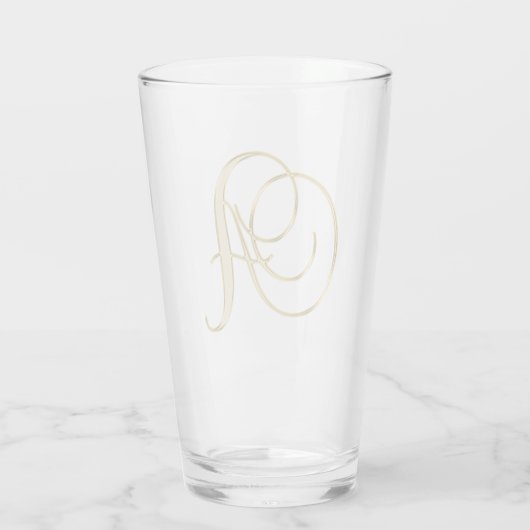 Goud monogram A Glas (Achterkant)