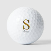 Goud monogram Aangepast Initiaal Golf Balls Golfballen (Voorkant)