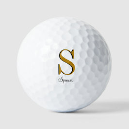 Goud monogram Aangepast Initiaal Golf Balls Golfballen