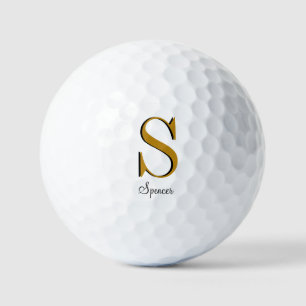 Goud monogram Aangepast Initiaal Golf Balls Golfballen