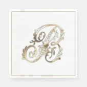 Goud Monogram B Servet (Voorkant)