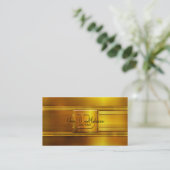 Goud monogram B Visitekaartje (Staand voorkant)