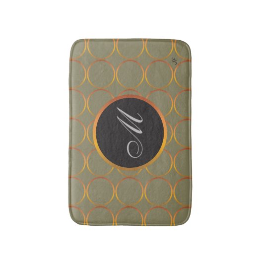 Goud monogram badmat (Voorkant Verticaal)