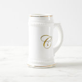 Goud monogram C Koffiehandjes en -steins Bierpul (Voorkant rechts)