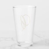 Goud monogram C, Letter C-glas Glas (Achterkant)
