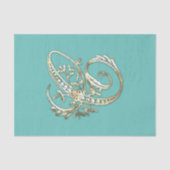 Goud Monogram C Weefseldocument Tissuepapier (Voorkant)