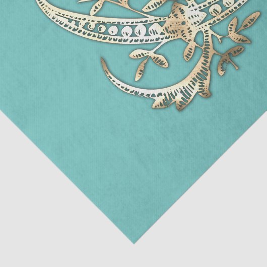   Goud Monogram C Weefseldocument Tissuepapier (Detail)