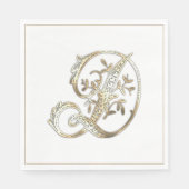 Goud Monogram D Servet (Voorkant)