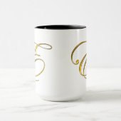 Goud monogram E Mokken en steins (Midden)