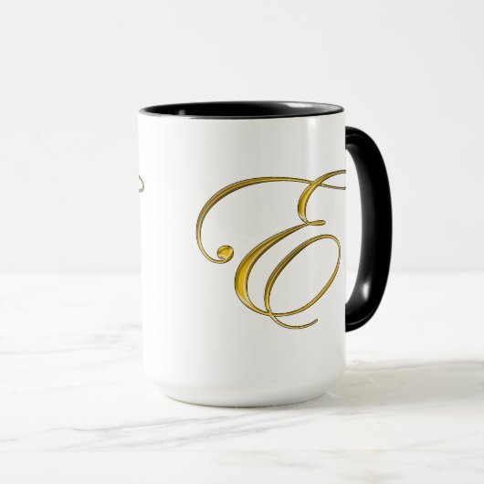 Goud monogram E Mokken en steins (Voorkant rechts)