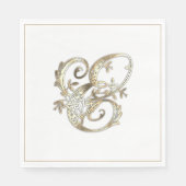 Goud Monogram E Servet (Voorkant)