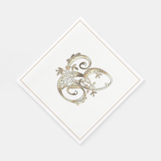 Goud Monogram E Servet (Hoek)