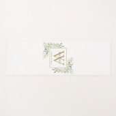 Goud Monogram Elegant Modern Groen Zwart Wit Yogamat (Voorkant (horizontaal))