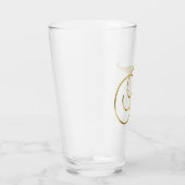 Goud monogram F Glass Glas (Rechts)
