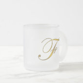 Goud monogram F Mokken en steins (Voorkant rechts)