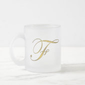 Goud monogram F Mokken en steins (Links)