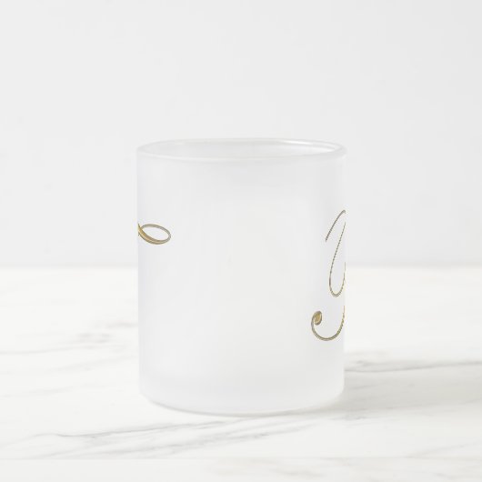 Goud monogram F Mokken en steins (Center)