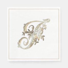 Goud Monogram F Servet