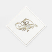 Goud Monogram F Servet (Hoek)