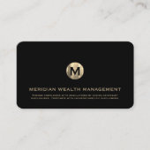 Goud Monogram Financiële Planner Visitekaartje (Voorkant)