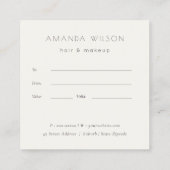 Goud-monogram Floral-kroonkool Crest-cadeaubon Vierkante Visitekaartje (Achterkant)