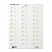 Goud monogram G Adresetiketten Etiket (Full Sheet)