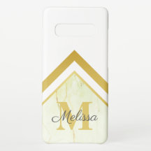 Goud monogram Geometrische marmer