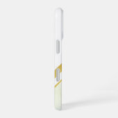 Goud monogram Geometrische marmer iPhone 16 Hoesje (Rechterkant)