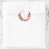 Goud MONOGRAM, GEPERSONALISEERD met lijst van bloe Ronde Sticker (Tas)