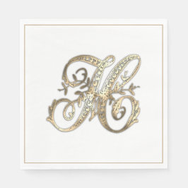 Goud Monogram H Servet