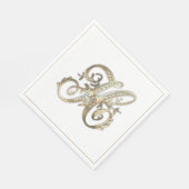   Goud Monogram H Servet (Hoek)