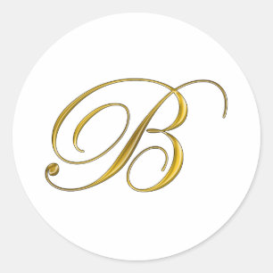Goud Monogram Initiaal B Stickers